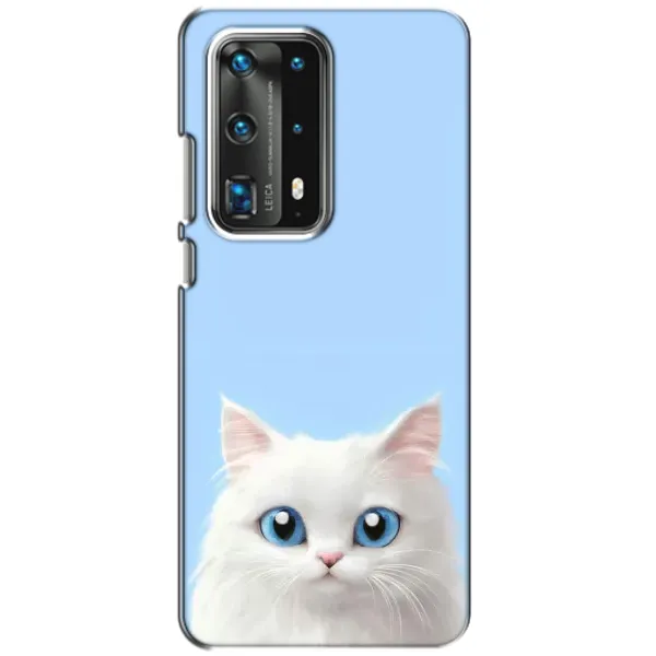 Чехол с рисунком «Белый кот» для Huawei P40 Чехол с рисунком «Белый кот» для Huawei P40
