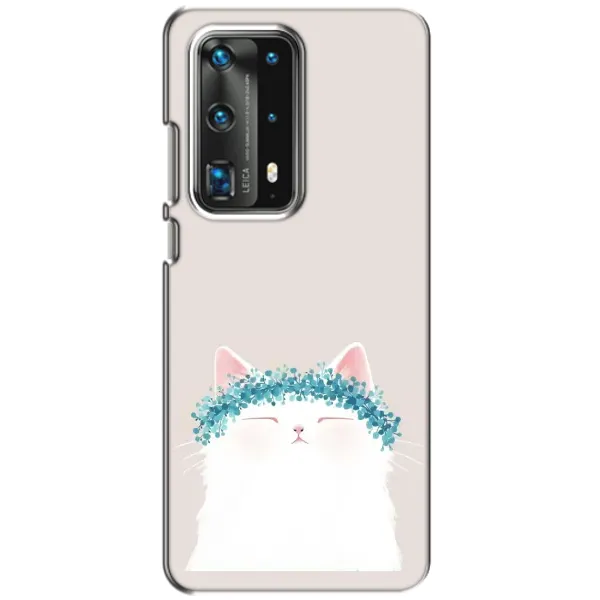 Чехол с рисунком «Белый котик» для Huawei P40 Чехол с рисунком «Белый котик» для Huawei P40