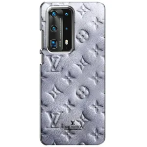 Текстурный Чехол Louis Vuitton для Хуавей П40 (Белый ЛВ)