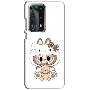 Чохол з принтом Лабубу для Huawei P40 (Білий Лабубу)