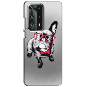 Чохол (ТПУ) Милі песики для Huawei P40 (Бульдог в окулярах)