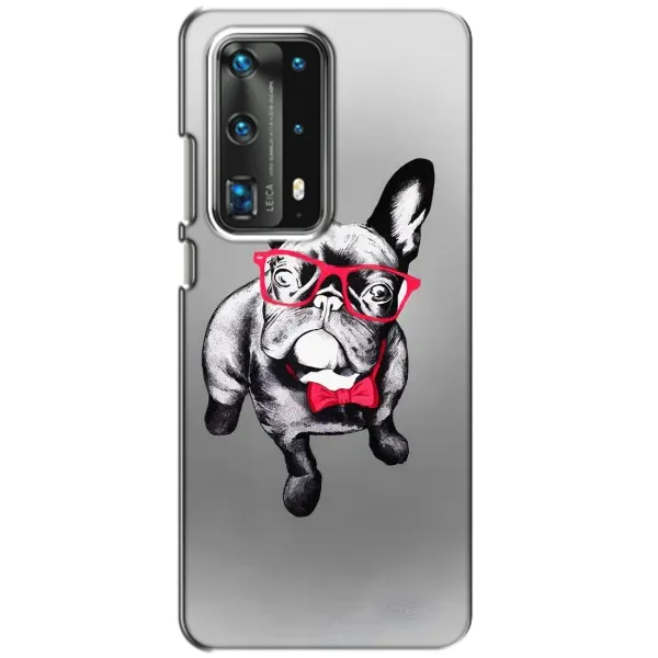 Чехол с рисунком «Бульдог в очках» для Huawei P40 Чехол с рисунком «Бульдог в очках» для Huawei P40