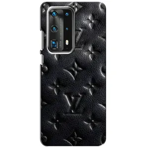 Текстурный Чехол Louis Vuitton для Хуавей П40 (Черный ЛВ)