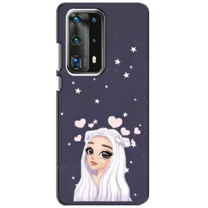 Чехол с рисунком «Девушка и сердечки» для Huawei P40