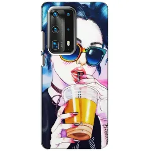 Чохол з картинкою Модні Дівчата Huawei P40 (Дівчина з коктейлем)