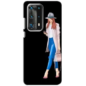 Чохол з картинкою Модні Дівчата Huawei P40 (Дівчина з телефоном)