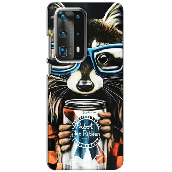 Чехол с рисунком «Енот в очках» для Huawei P40 Чехол с рисунком «Енот в очках» для Huawei P40