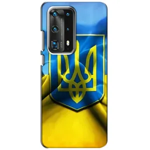 Чехол с картинкой (Патриотический ГЕРБ) на Huawei P40 (Герб и Флаг Украины)