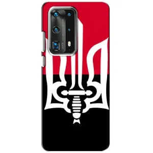 Чехлы УПА (Красно-Чёрный) на Huawei P40 (Герб Украины)