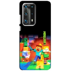 Чехлы для Huawei P40 (Персонажи Майн Крафт) (Герой Майнкрафт)