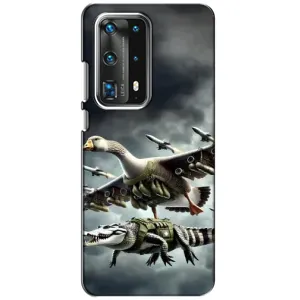 Чехол с мемами тралалело тралала для Huawei P40 (Гусини и крокодило)