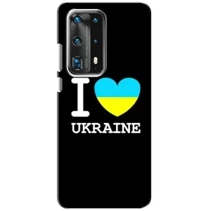 Чехол с Украинской символикой на Хуавей П40 (I Love Ukraine)