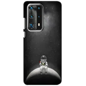 Силіконовый Чохол з принтом "Космонавти" на Huawei P40 (Космонавт романтик)