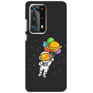 Силіконовый Чохол з принтом "Космонавти" на Huawei P40 (Космонавт з кульками)