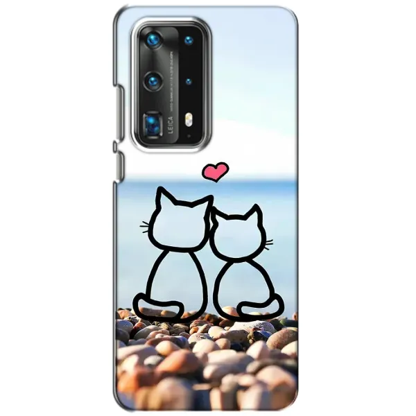 Чехол с рисунком «Котейки» для Huawei P40 Чехол с рисунком «Котейки» для Huawei P40