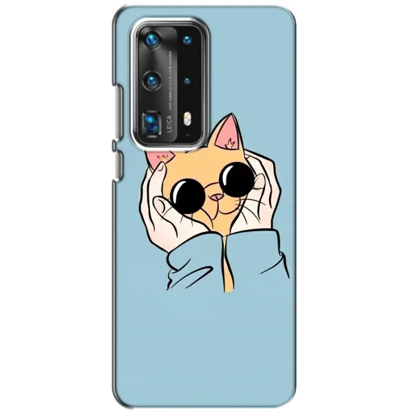 Чехол с рисунком «КОТИК в очках» для Huawei P40 Чехол с рисунком «КОТИК в очках» для Huawei P40