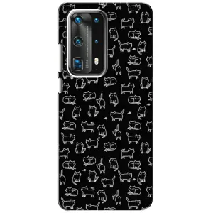 Чохол на тематику: Коти для Huawei P40 (Котики на чорному)