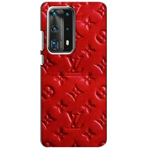 Текстурный Чехол Louis Vuitton для Хуавей П40 (Красный ЛВ)
