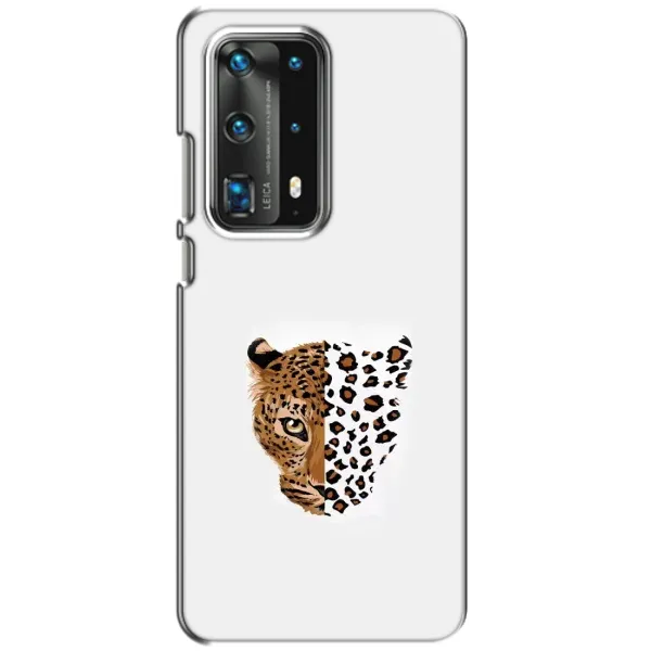 Чехол с рисунком «Леопард на белом» для Huawei P40