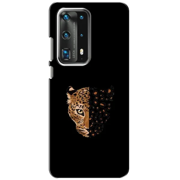 Чехол с рисунком «Леопард на черном» для Huawei P40