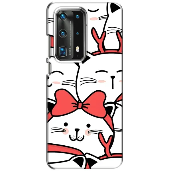Чехол с рисунком «Новогодние котики» для Huawei P40 Чехол с рисунком «Новогодние котики» для Huawei P40