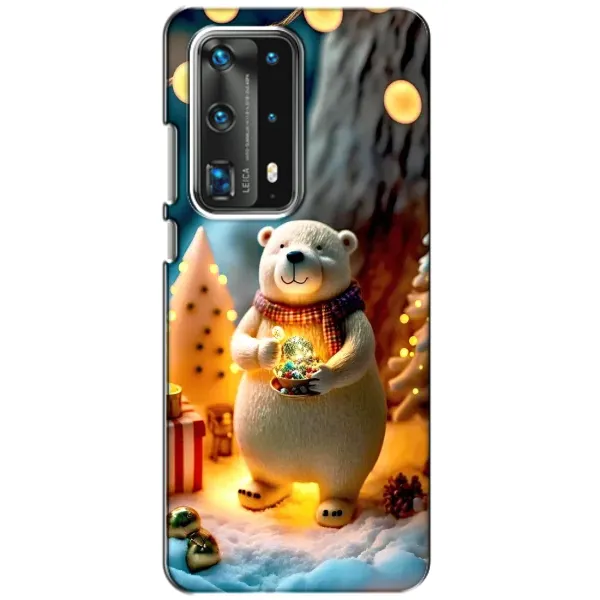 Чехол с рисунком «Новогодний ведмеженок» для Huawei P40