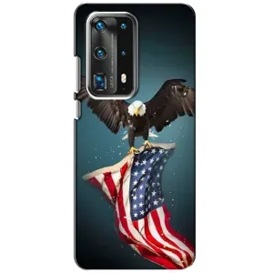 Чехол Флаг USA для Huawei P40 (Орел и флаг)