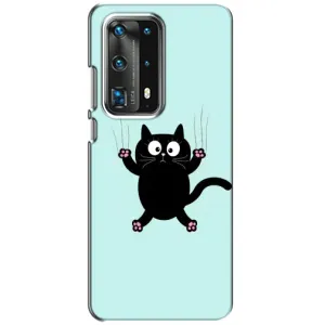 Силіконовий чохол з котиком для Huawei P40 (Падаючий кіт)