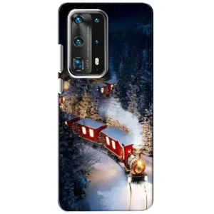 Силиконовый бампер на рождество для Huawei P40 (Поезд)