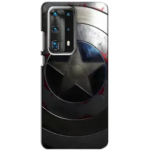 Чехол с Щитом Капитана Америки на Huawei P40 (Ретро Щит Капитана)