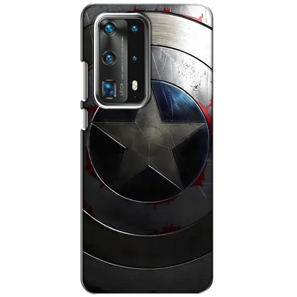 Чехол с рисунком «Ретро Щит Капитана» для Huawei P40