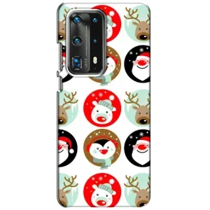 Силиконовый бампер на рождество для Huawei P40 (Рождественский принт)