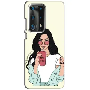 Силіконовый Чохол на Huawei P40 з картинкой Модных девушек (З напоєм)