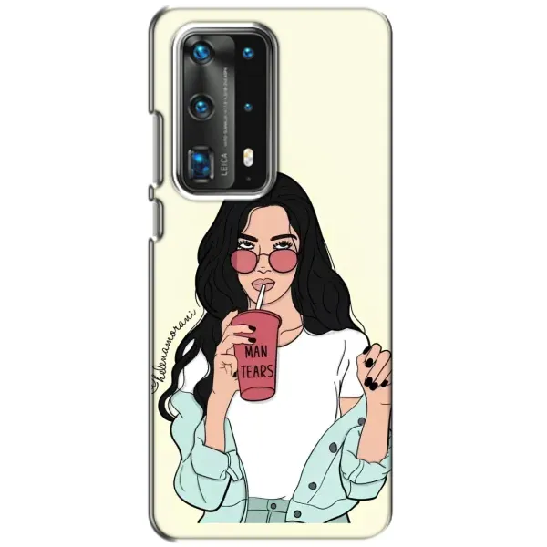 Чехол с рисунком «С напитком» для Huawei P40 Чехол с рисунком «С напитком» для Huawei P40