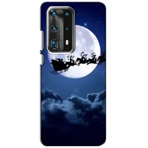 Чехол Санта Клаус для Huawei P40 (Санта - луна)
