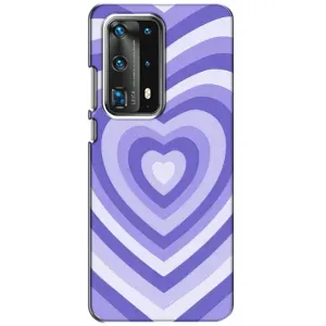 Чохли з тематикою "Маленькі Сердчеки" на Huawei P40 (Серце фіолет)