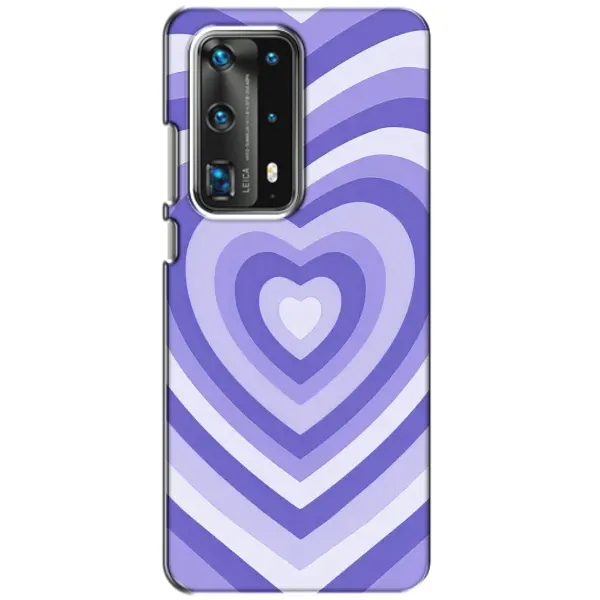 Чехол с рисунком «Сердце фиолет» для Huawei P40