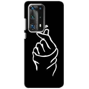 Чохол (Знак сердечка) для Huawei P40 (Сердечко на чорному)
