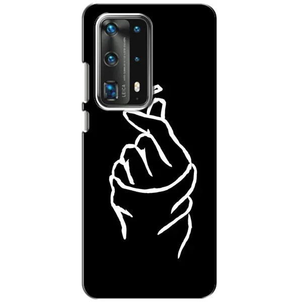 Чехол с рисунком «Сердце на черном» для Huawei P40 Чехол с рисунком «Сердце на черном» для Huawei P40