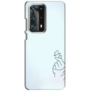 Чохол (Знак сердечка) для Huawei P40 (Сердечко на блакитному)