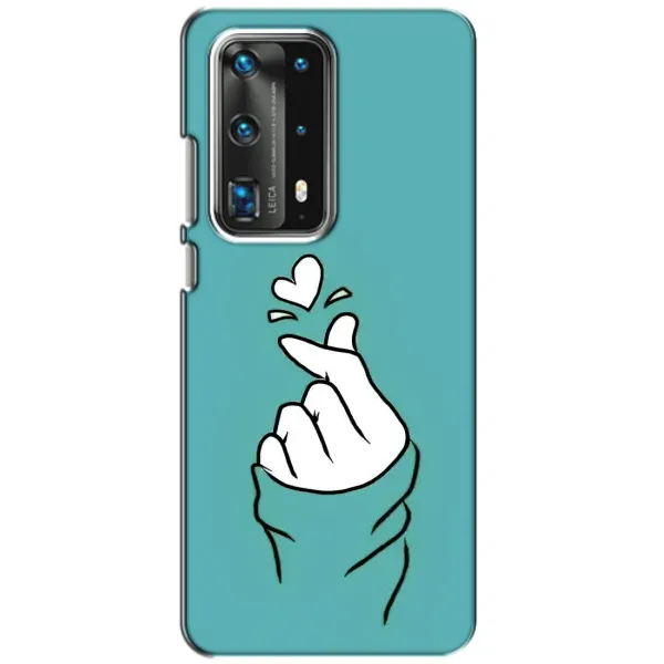Чехол с рисунком «Сердечко на бирюзовом» для Huawei P40 Чехол с рисунком «Сердечко на бирюзовом» для Huawei P40