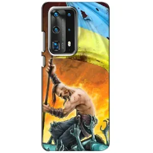 Чехол с картинкой (Патриотический КОЗАК) на Huawei P40 (Сильный Козак)