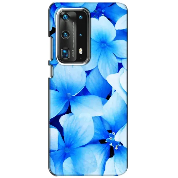 Чехол с рисунком «Синие цветы» для Huawei P40 Чехол с рисунком «Синие цветы» для Huawei P40