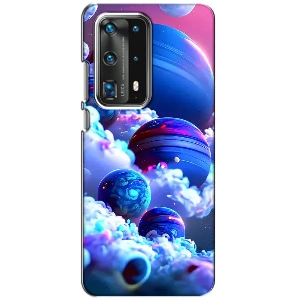 Чехол с рисунком «Синие планеты» для Huawei P40