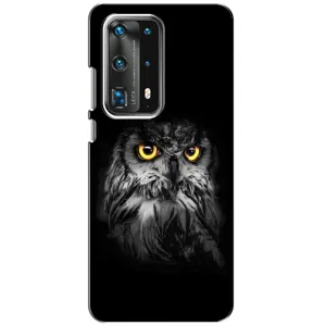 Чохли з принтом СОВИ для Huawei P40 (Сова на чорному)