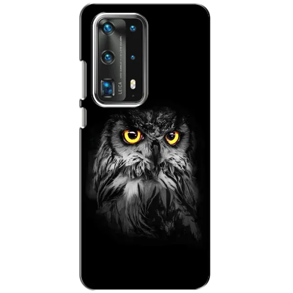 Чехол с рисунком «Сова на чёрном» для Huawei P40 Чехол с рисунком «Сова на чёрном» для Huawei P40