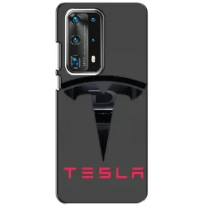 Силіконовий бампер з картинкою машини на Huawei P40 (Logo TESLA)