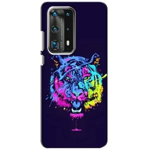 Силіконовий бампер з картинкою звірів для Huawei P40 (Тигр-Арт)