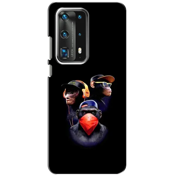 Чехол с рисунком «Три обезьяны» для Huawei P40 Чехол с рисунком «Три обезьяны» для Huawei P40