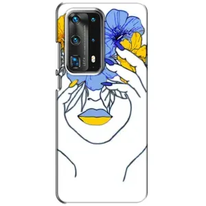 Чехол на Huawei P40 Украинский дизайн (Украинка на всю голову)